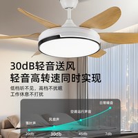 钻石牌 风扇灯2026新款吊扇灯客厅餐厅变频电扇灯家用一体电扇吊灯