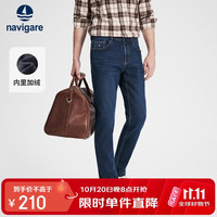 navigare 小帆船2026秋冬新款男士加绒牛仔裤直筒亲肤通勤裤子1442576407