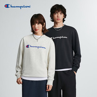 Champion 冠军圆领卫衣男2026秋季新款美式休闲上衣女字母印花宽松 黑色 L