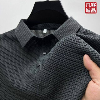 凡客诚品 夏季polo衫短袖t恤男竹节冰丝翻领纯色上衣 深灰色 2XL