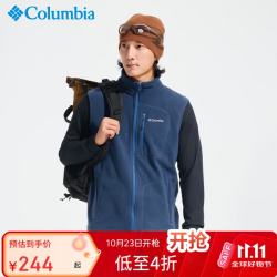 哥伦比亚 抓绒衣男春秋背心马甲户外运动保暖抓绒服AE1056 467 L