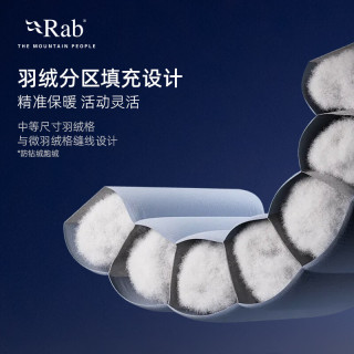 PLUS会员：Rab Electron Pro秋冬男士800蓬轻量保暖鹅绒连帽羽绒服 QDB-81 黑色-BLK 人气尖货 M 175
