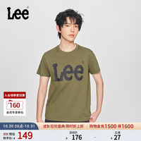 Lee 商场同款标准版经典圆领Logo印花男短袖