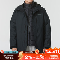 哥伦比亚 金点热能防水三合一冲锋衣男