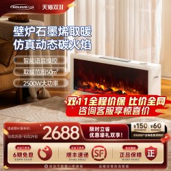 舒乐氏 取暖器壁炉仿真火焰家用节能石墨烯全屋电暖风机