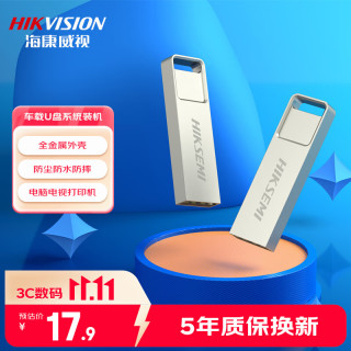 海康威视 刀锋系列 X301 一体封装防尘防水 U盘  4GB