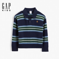 Gap 男幼童小童 条纹毛衣针织衫 海军蓝条纹 100 /52(2-3岁)