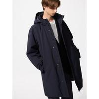 优衣库 日本直邮UNIQLO优衣库 纯色连帽拉链宽松长款长袖羽绒服 男款外套
