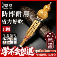 Range 民族葫芦丝乐器初学者儿童C调小成人专业演奏型胡芦丝 金色