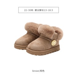 taranisfit 泰兰尼斯FIT冬季新款儿童雪地靴加绒厚底防滑靴子男童女宝宝棉鞋