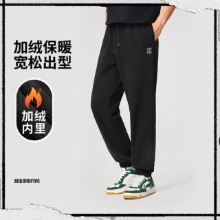 李宁 加绒加厚丨李宁卫裤男士BAD5长裤保暖裤子冬季运动服