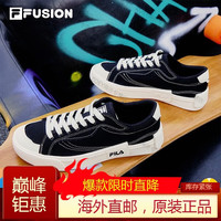 斐乐 FUSION男鞋POP帆布鞋潮牌男子潮流板鞋街拍运动休闲鞋男进口品质 黑-BK 39 39