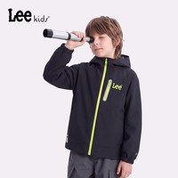 移动端：LEE KIDS 儿童户外运动风连帽冲锋衣男童女童儿童防水三防大童外套
