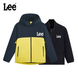 Lee kids儿童连帽冲锋衣两件套一衣三穿防风抗寒保暖秋冬外套男女