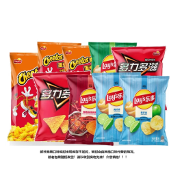 乐事 薯片组合装 奇多牛排鸡翅芝士麻辣锅气泡味 596g 9件