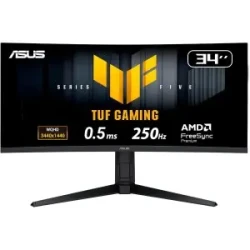 华硕 TUF VG34WQML5A 34英寸 1440p 250Hz 曲面电竞显示器