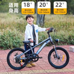 永久 儿童自行车6-12岁男孩减震青少年变速山地车18-20-22寸小学生