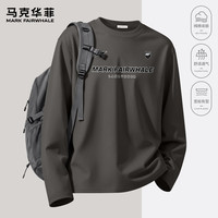 马克华菲 200克重磅纯棉长袖T恤衫男