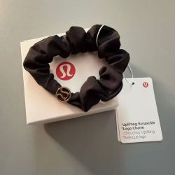 lululemon 露露2026新款lulu小香风运动发带发圈高级马尾发饰时尚通勤头绳 黑色