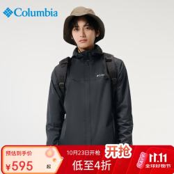 哥伦比亚 冲锋衣男24秋冬户外防水防风单层外套RE2433 012 M 175/96A