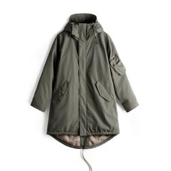 马登工装美式复古M51羽绒服中长大衣鱼尾风衣外套连帽派克服男冬