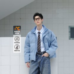 Levi's 26秋冬新款男士美式复古休闲立领宽松牛仔羽绒服
