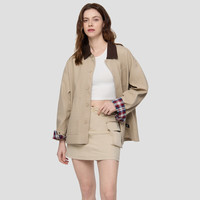Gap 男女装秋季巴恩风灯芯绒宽松外套791856 卡其色 M (170/92A) 亚洲尺码
