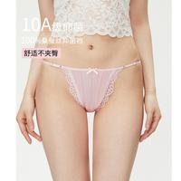 DPLAY SWEET 性感蕾丝桑蚕丝抗菌裆底缎面丁字内裤秋冬季新款
