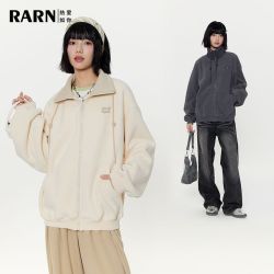 RA&RN 热爱如你 25冬季新款立领摇粒绒外套女休闲保暖开衫卫衣