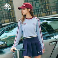 卡帕 背靠背长袖t 秋季新款宽松卫衣美式复古撞色条纹上衣K0FY2TC01D