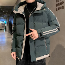 龙牙 2026新款新款男士羽绒服冬季加厚保暖棉潮牌冬装连帽白鸭绒外套 5811绿色 4XL