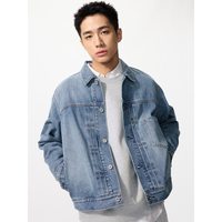 移动端：优衣库 日本直邮UNIQLO优衣库 SS26 SS26 左胸贴袋休闲牛仔夹克外套 男款