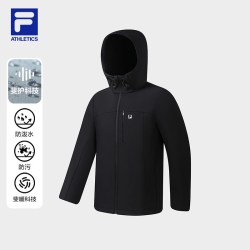 斐乐软壳丨FILA防泼水外套2026秋冬季新款男户外运动加绒保暖上衣
