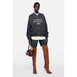 Acne Studios 欧洲直邮自营Acne Studios FW25男女通用黑色棉/涤纶毛衣开衫