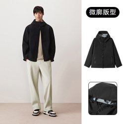 GXG 男装 秋冬微廓休闲多口袋百搭户外冲锋衣休闲户外夹克男外套