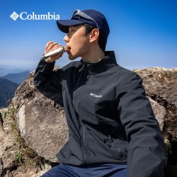 哥伦比亚 都市户外男子拒水软壳衣山系穿搭徒步休闲外套WE5801