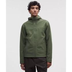 lululemon 户外登山男士连帽软壳外套 防风通勤城市徒步运动夹克 鼠尾草绿Sassy Sage XL