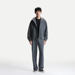 鄂尔多斯 ERDOS 针织羊绒软壳厚款外套男26年秋季新款宽松直身男士连帽夹克