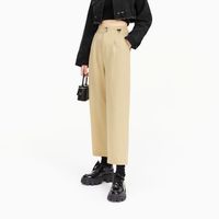 百亿补贴：A21 22夏季女装显瘦西装休闲裤女时尚宽松直筒九分锥型裤女