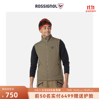 ROSSIGNOL 金鸡男款滑雪背心PRIMALOFT保暖舒适中间层单双板马甲 棕绿色 XL