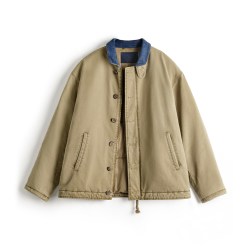 马登 工装美式复古N1甲板服加厚保暖棉服立领短款夹克外套男款秋冬