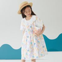 百亿补贴：莫莫 美特斯邦威旗下Moomoo童装女童儿童夏季翻领连衣裙甜美可爱公主裙