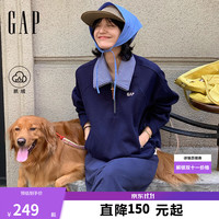 Gap logo刺绣抓绒卫衣