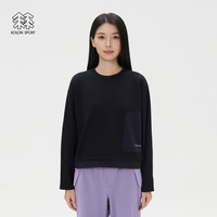 移动端：KOLON SPORT 吸湿速干T恤女士露营华夫格针织CROP长袖T恤