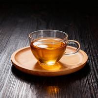 唯铭诺 玻璃小茶杯子家用功夫茶具喝茶水杯带把泡茶杯玻璃杯公道杯2只装