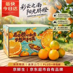 京鲜生 云南阳光脐橙 单果200g起净重10斤（买一赠一） 尊享礼盒装