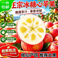 京觅 甘肃大漠冰糖心苹果净重8.5斤装 特大果250g+新鲜水果源头直发