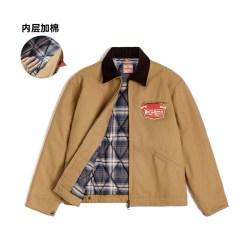 马登 工装美式复古底特律棉服星际穿越猎装J001翻领夹克外套男秋冬