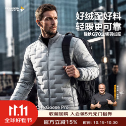 龙牙 二代隐秋轻量便携立领羽绒服加强版男士百搭休闲钛钢灰170/92A