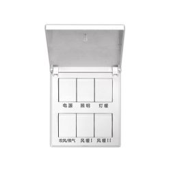 飞雕 BL10Q2/2-C 浴霸开关 六开16A 雅白
